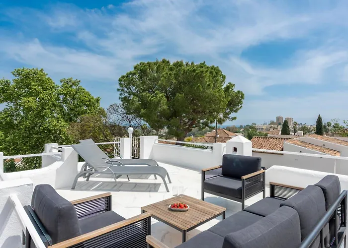 Appartement Azahara 2, Contemporary Scandinavian Style Open Plan With 2 Terraces Marbellac